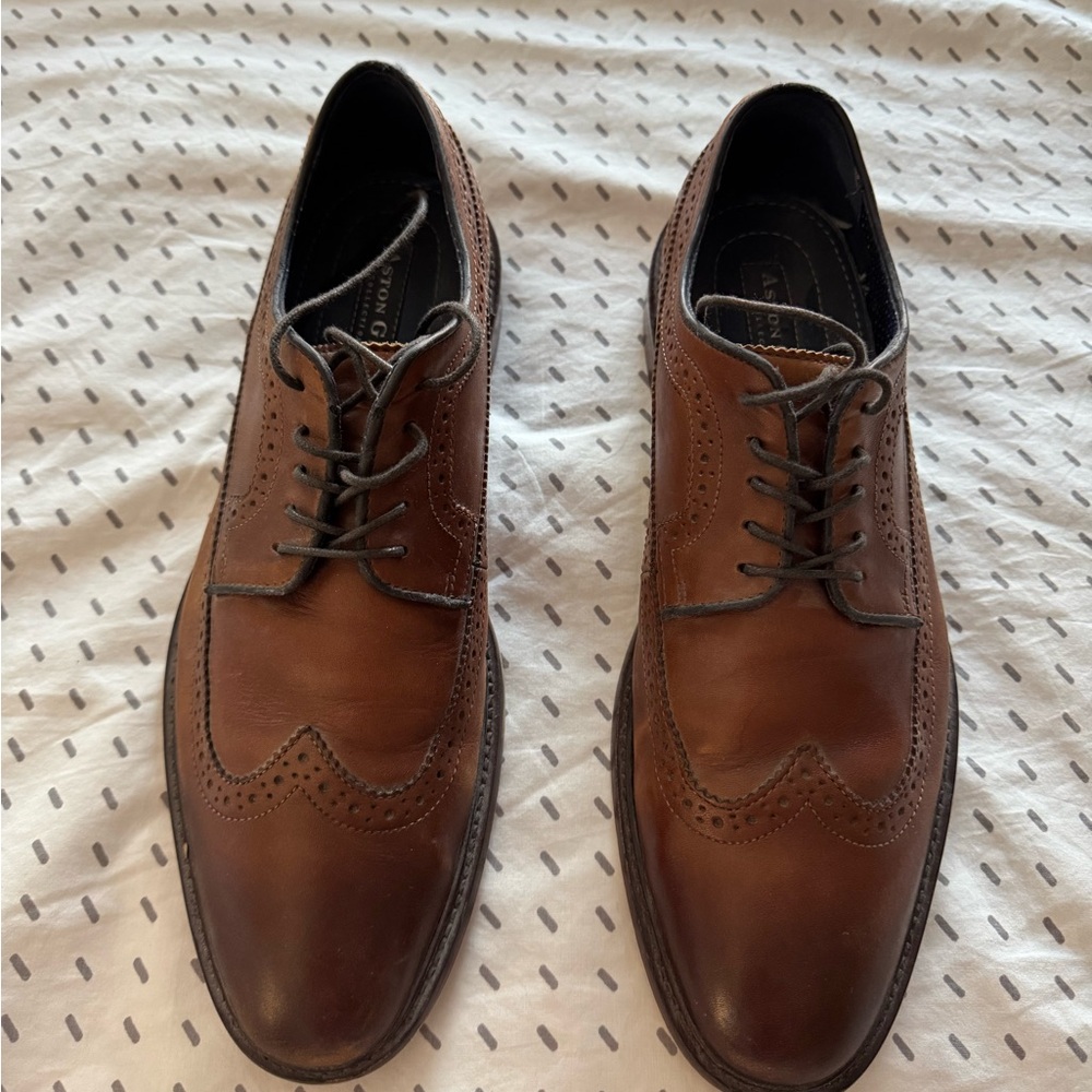 Aston Grey Brown Leather Wingtip